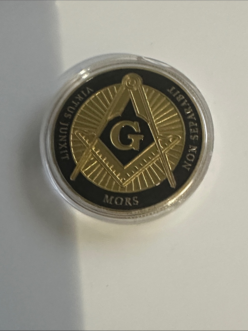 Gold and Black Masonic Coin Collectible - Picture 1 of 2